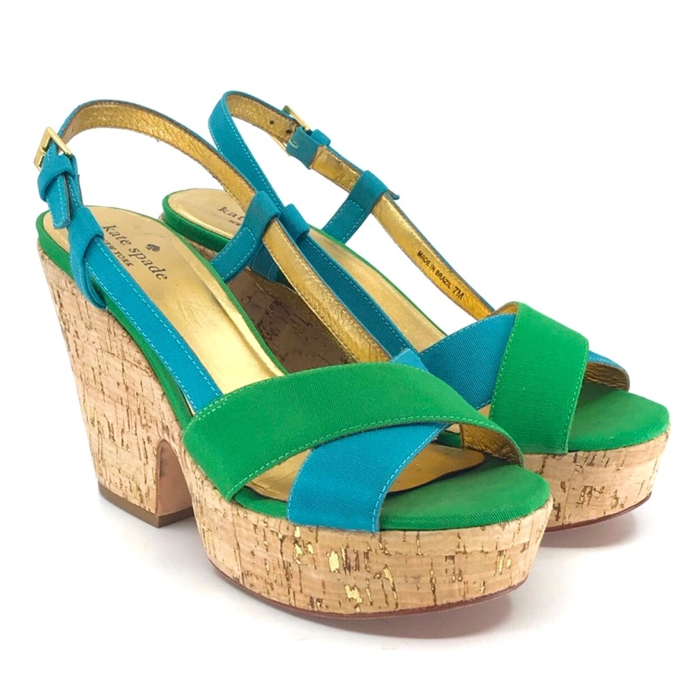 Kate Spade Penny Cork Wedge Heels